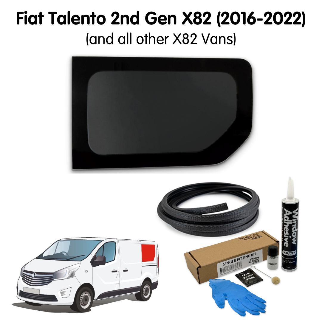 Left Rear Quarter Window + Fitting Kit for Fiat Talento 2nd Gen X82 (2016-2022) & Other X82 Vans
