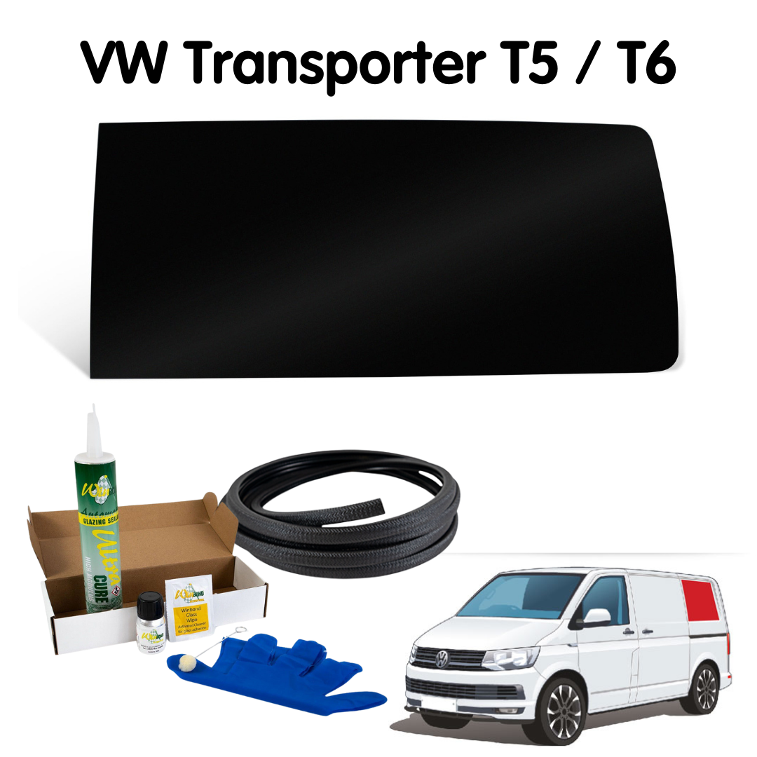 Left Rear Quarter FAKE Window + Fitting Kit for VW Transporter T5 to T6.1 (2003-2024)