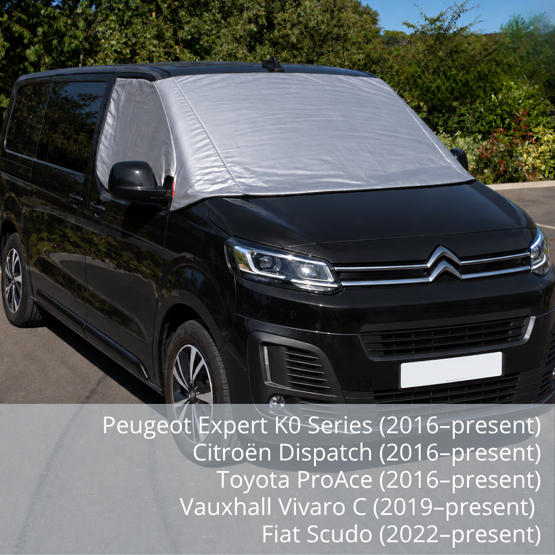 Kiravans Campervan External Cab Window Screen Cover – Slim & Space-Saving – VW, Ford, Peugeot, Citroën, Toyota, Vauxhall & Fiat