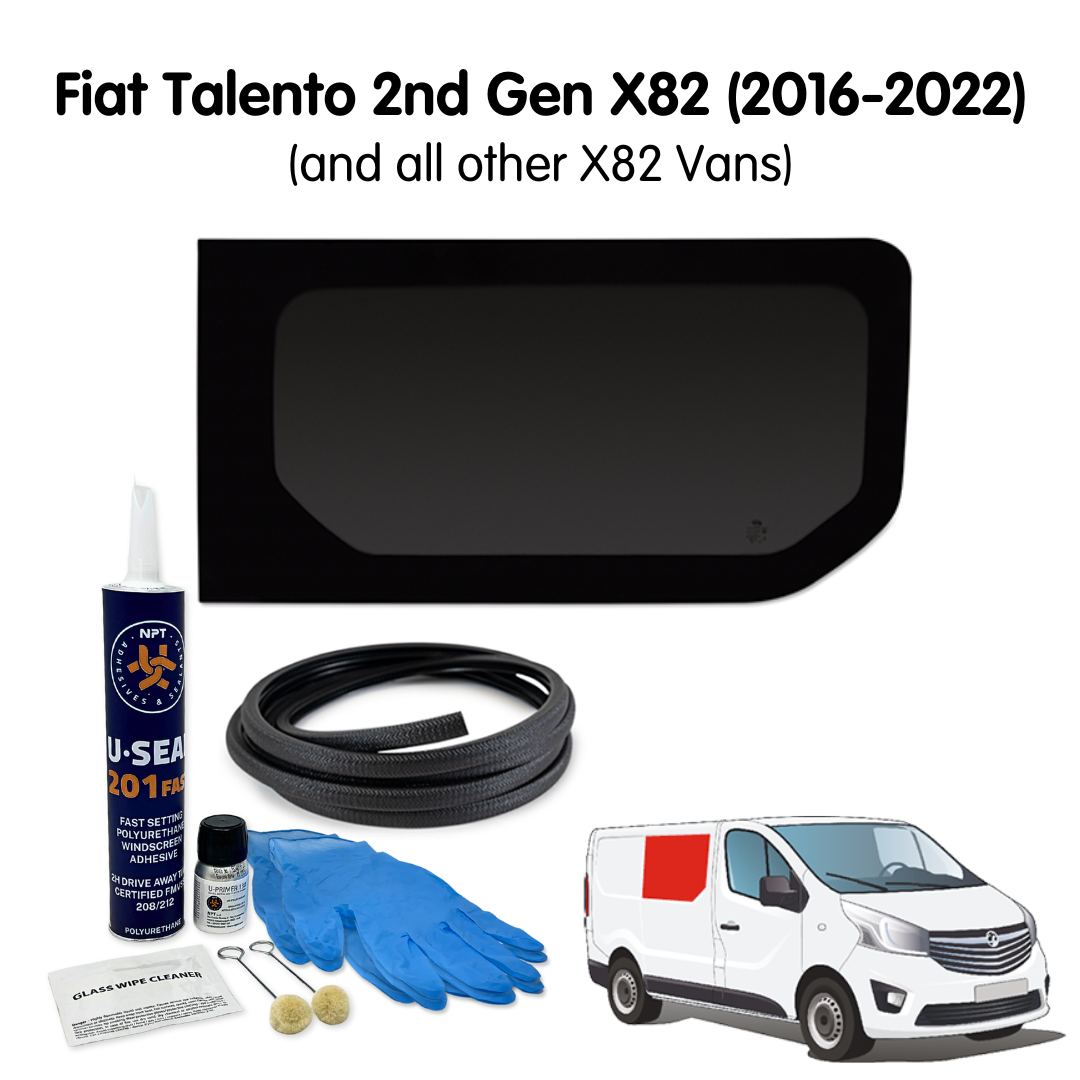 Right Fixed Window + Fitting Kit for Fiat Talento 2nd Gen X82 (2016-2022) & Other X82 Vans