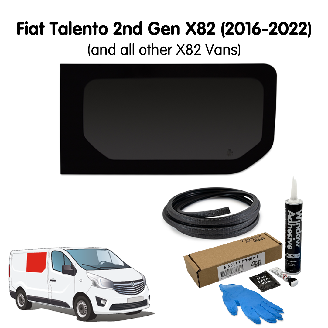 Right Fixed Window + Fitting Kit for Fiat Talento 2nd Gen X82 (2016-2022) & Other X82 Vans