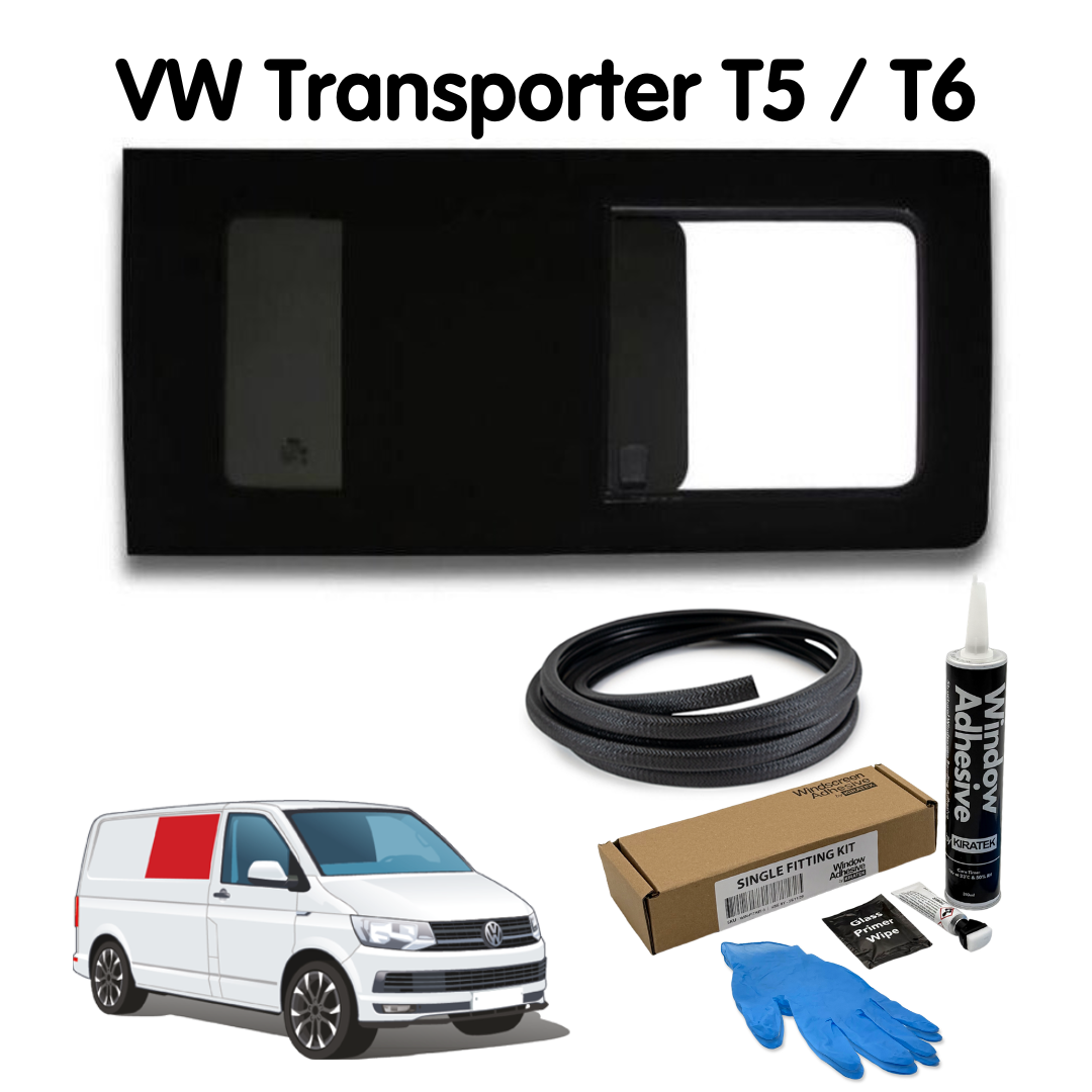 Right Opening Window + Fitting Kit for VW Transporter T5 to T6.1 (2003-2024)