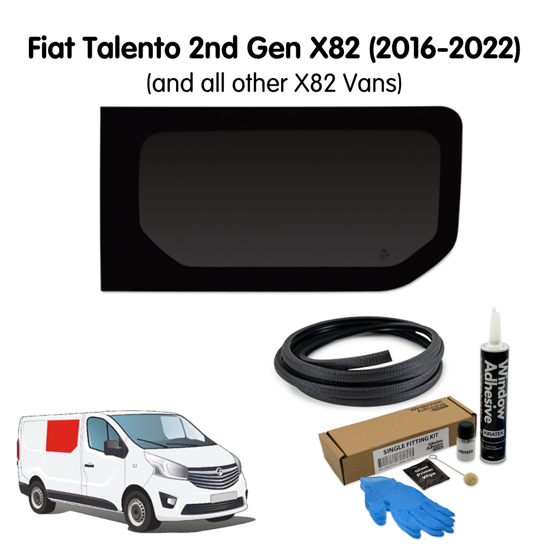 Right Fixed Window + Fitting Kit for Fiat Talento 2nd Gen X82 (2016-2022) & Other X82 Vans