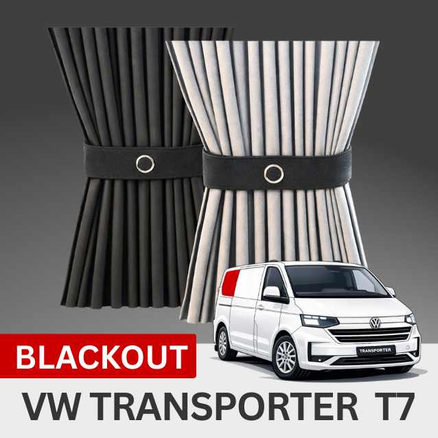 VW T7 Premium Blackout Curtain Kit - Right Rear Quarter Window