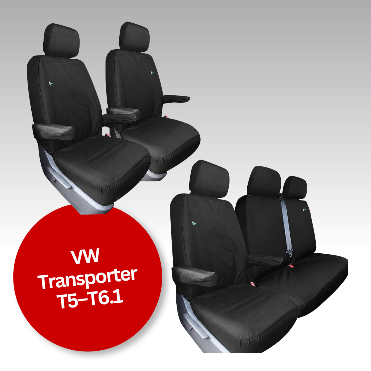 Waterproof Van Seat Covers – VW Transporter T5–T6.1