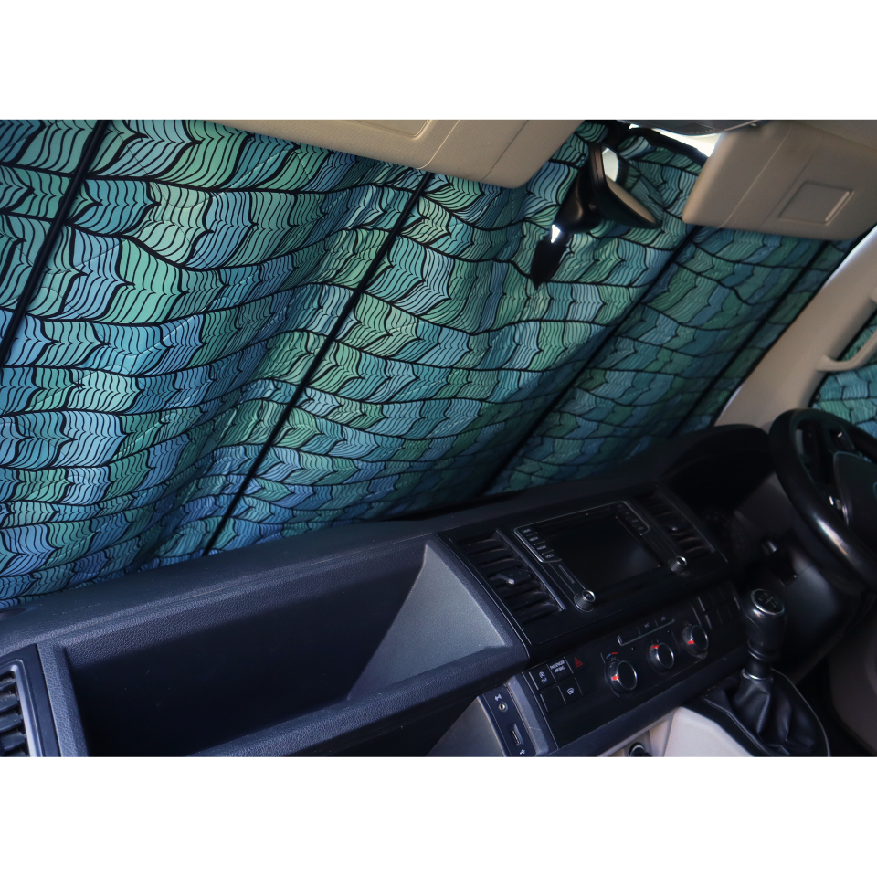 Internal Cab Silver Screens with Magnets for VW Transporter T5 to T6.1, Trafic, Transit Custom & PSA Vans — OCEAN WAVE