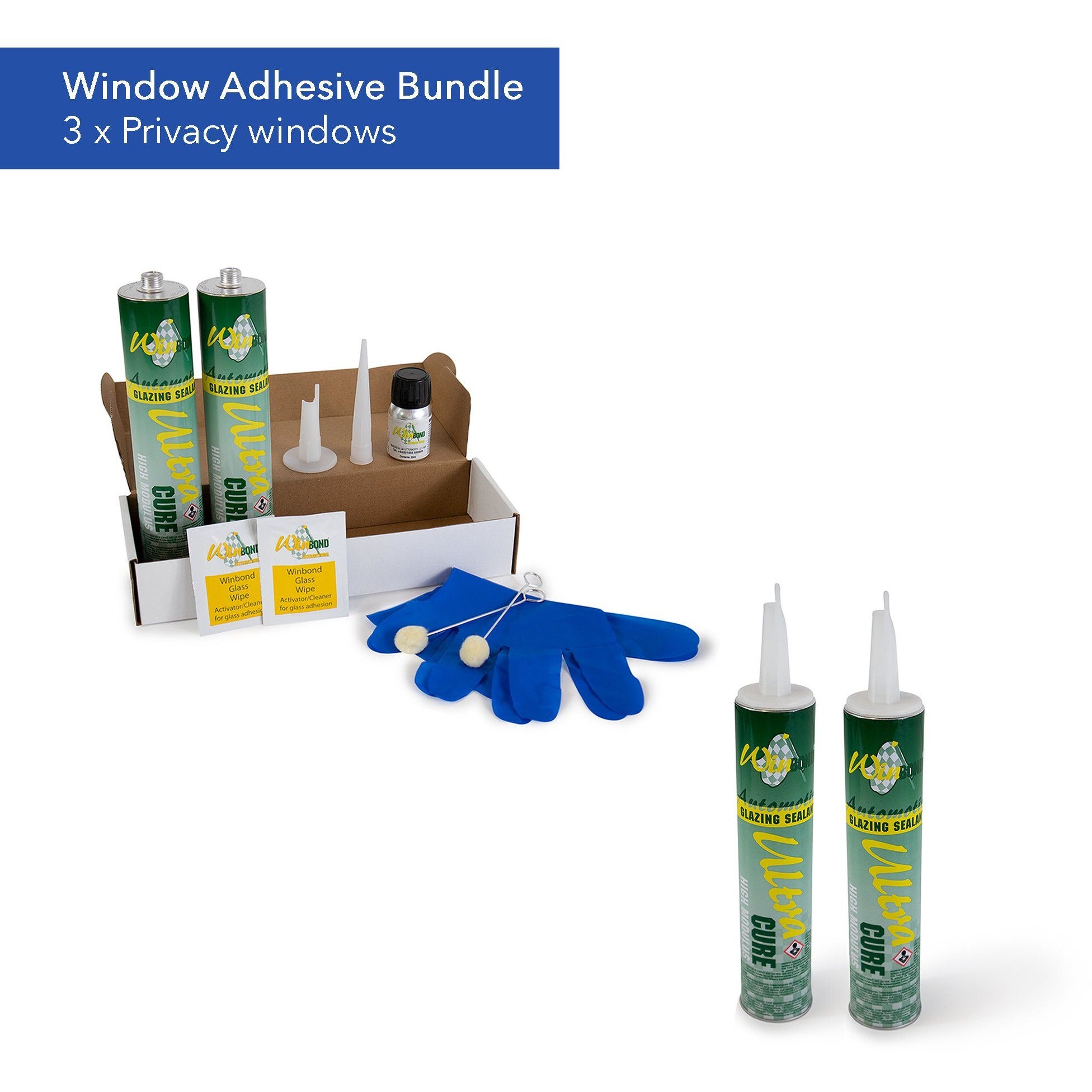 Ultra Cure Campervan Window Adhesive Bundle Kiravans Window Adhesive Bundle - 3 x Windows 