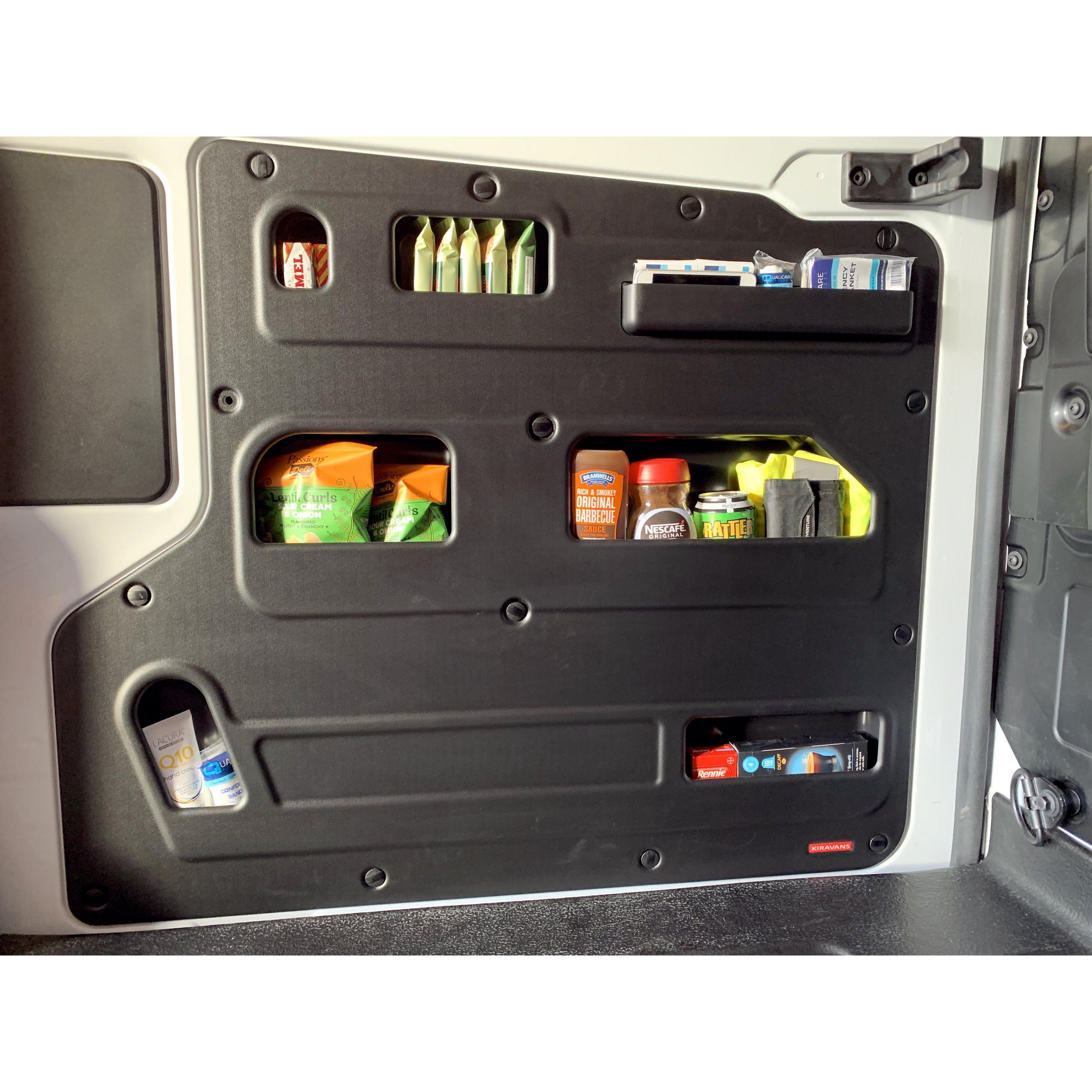 Kiravans Ford Transit Custom DoorStore (Left Sliding Door) + PanelStore (Right Fixed Panel) Bundle Designed by Kiravans 