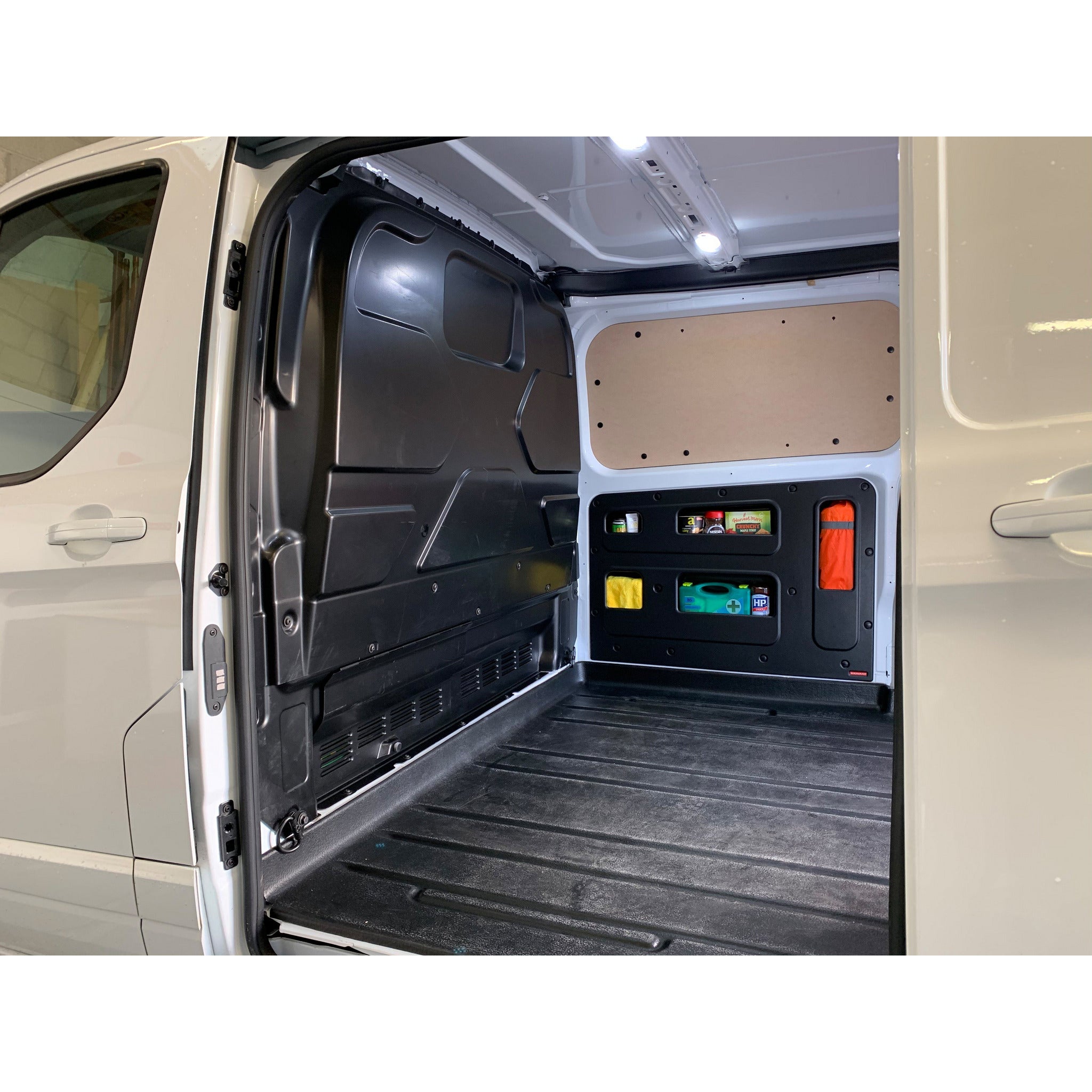 Kiravans Ford Transit Custom DoorStore (Left Sliding Door) + PanelStore (Right Fixed Panel) Bundle Designed by Kiravans 