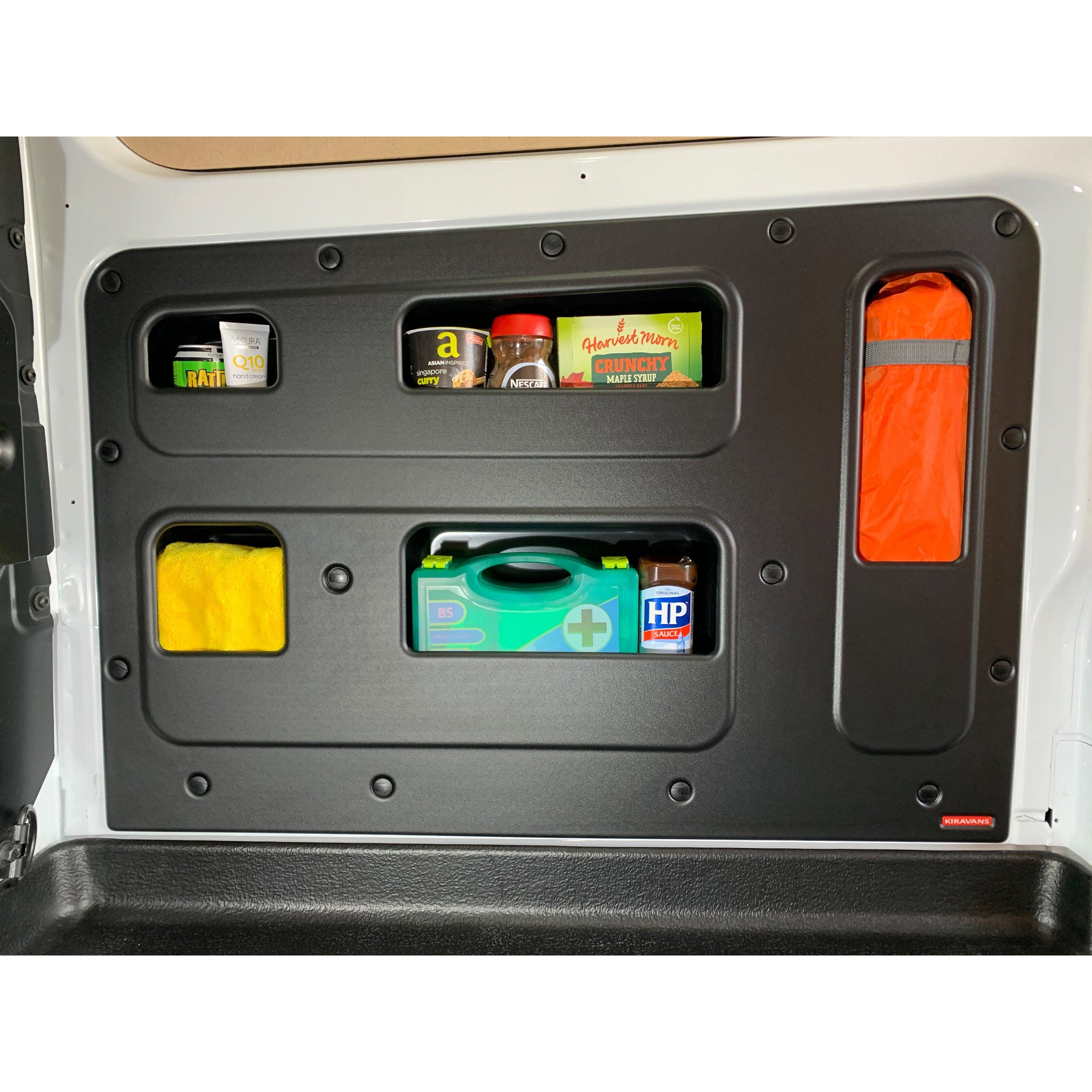 Kiravans Ford Transit Custom DoorStore (Left Sliding Door) + PanelStore (Right Fixed Panel) Bundle Designed by Kiravans 