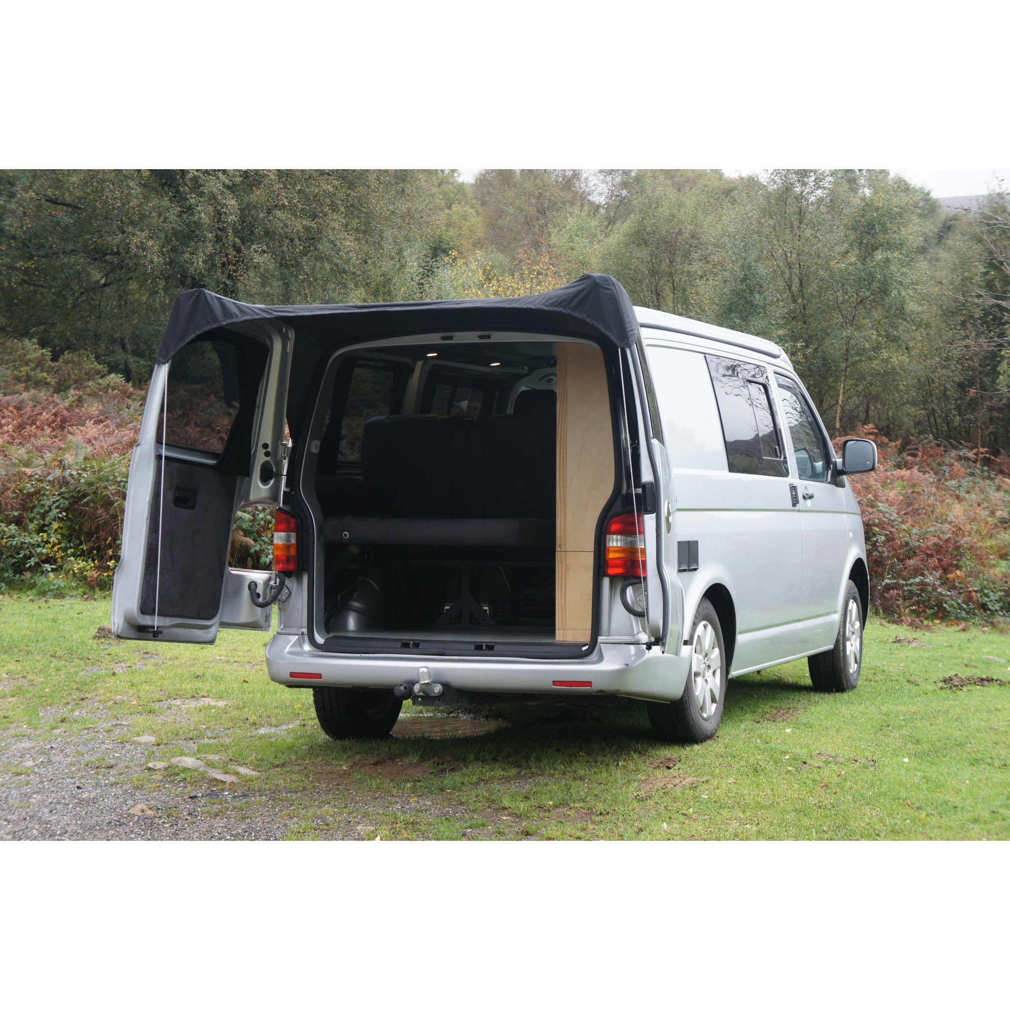 No Tailgate? No problem Barn Door Campervan Awning for VW T4