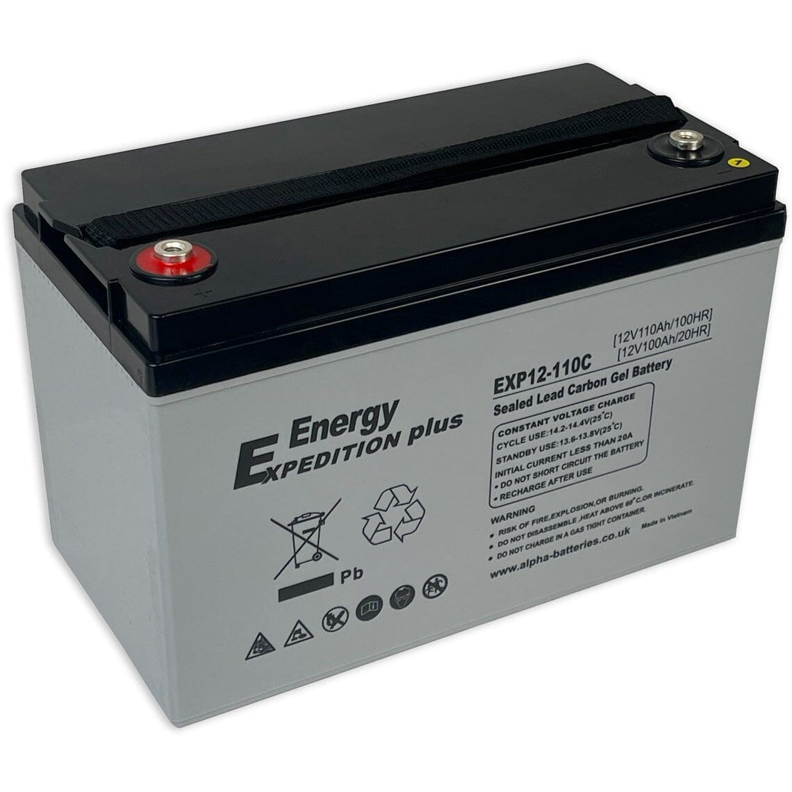 Expedition 1500 Cycle GEL Leisure Battery - Regular Off-grid Expedition Plus 