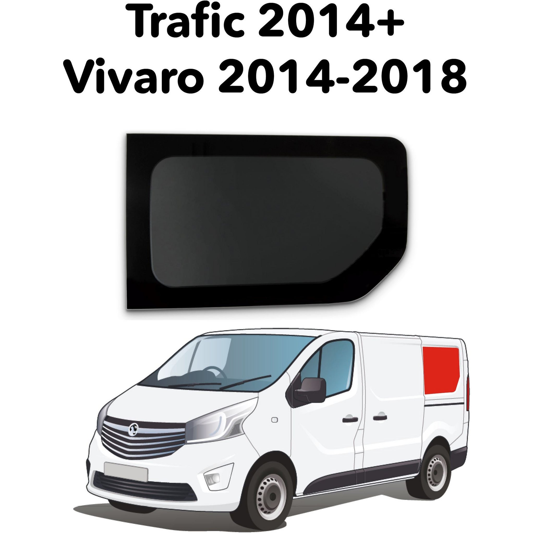 Left Rear Quarter Window Trafic/Vivaro 2014-2018 Camper Glass by Kiravans 
