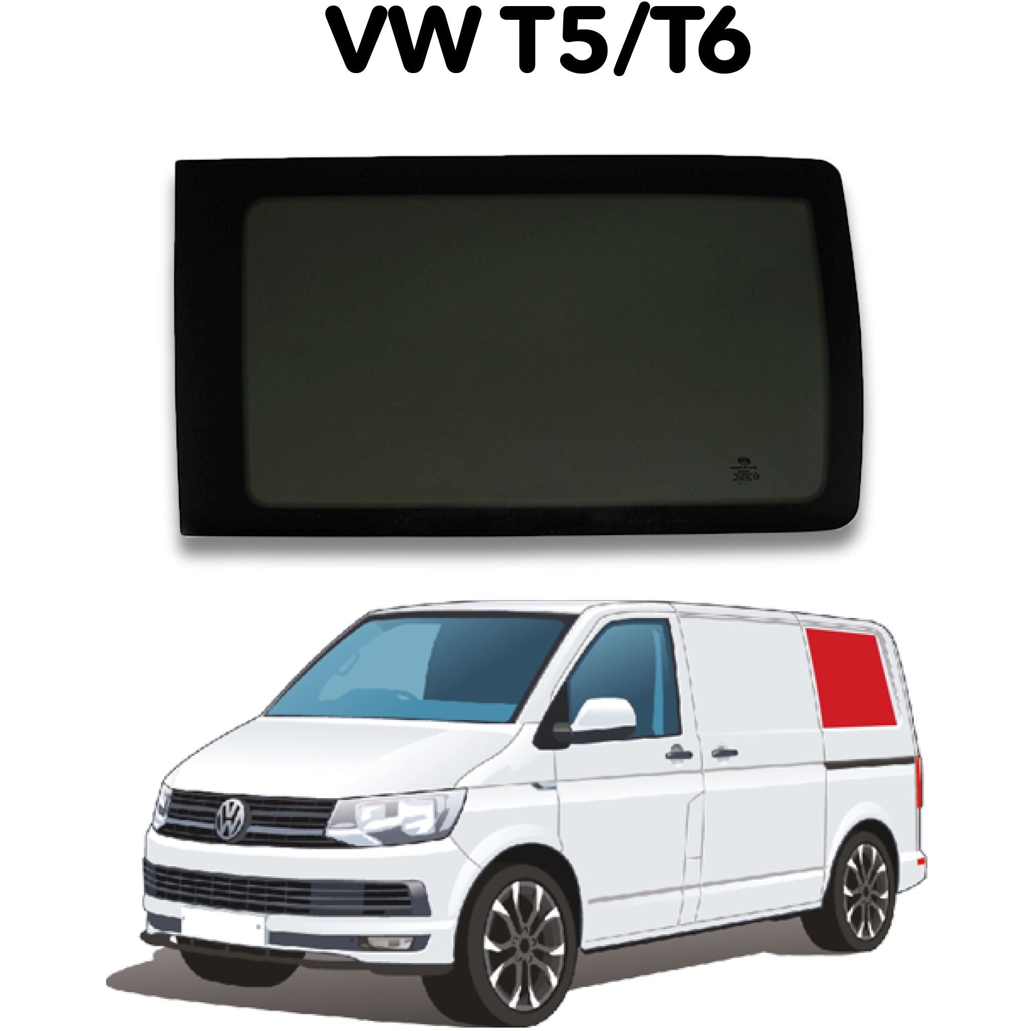 Left Rear Quarter Window VW T5 / T6 Camper Glass by Kiravans 