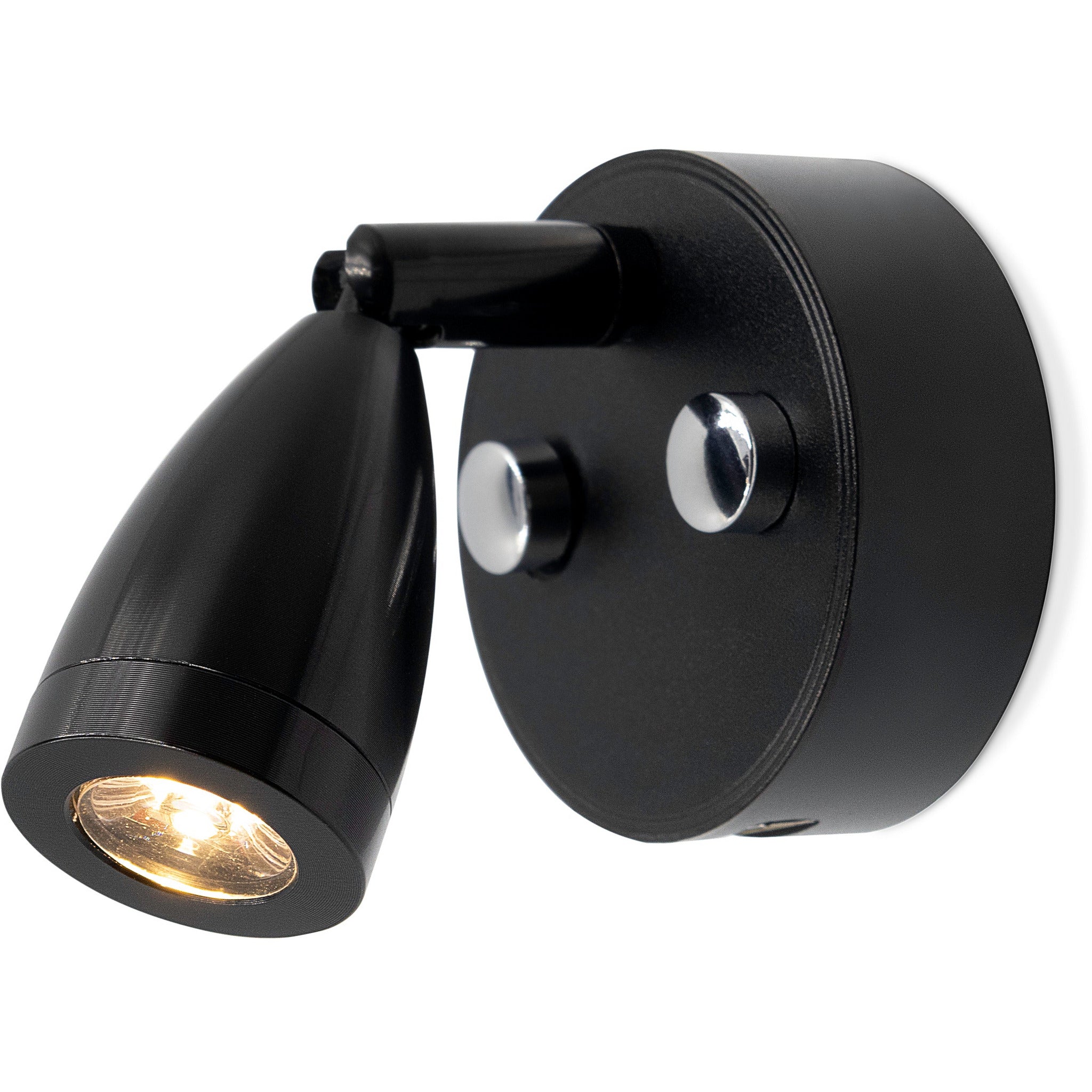 Black LED 280mm Spotlight with USB - Dimmable, Touch On/Off (Warm White) Kiravans 