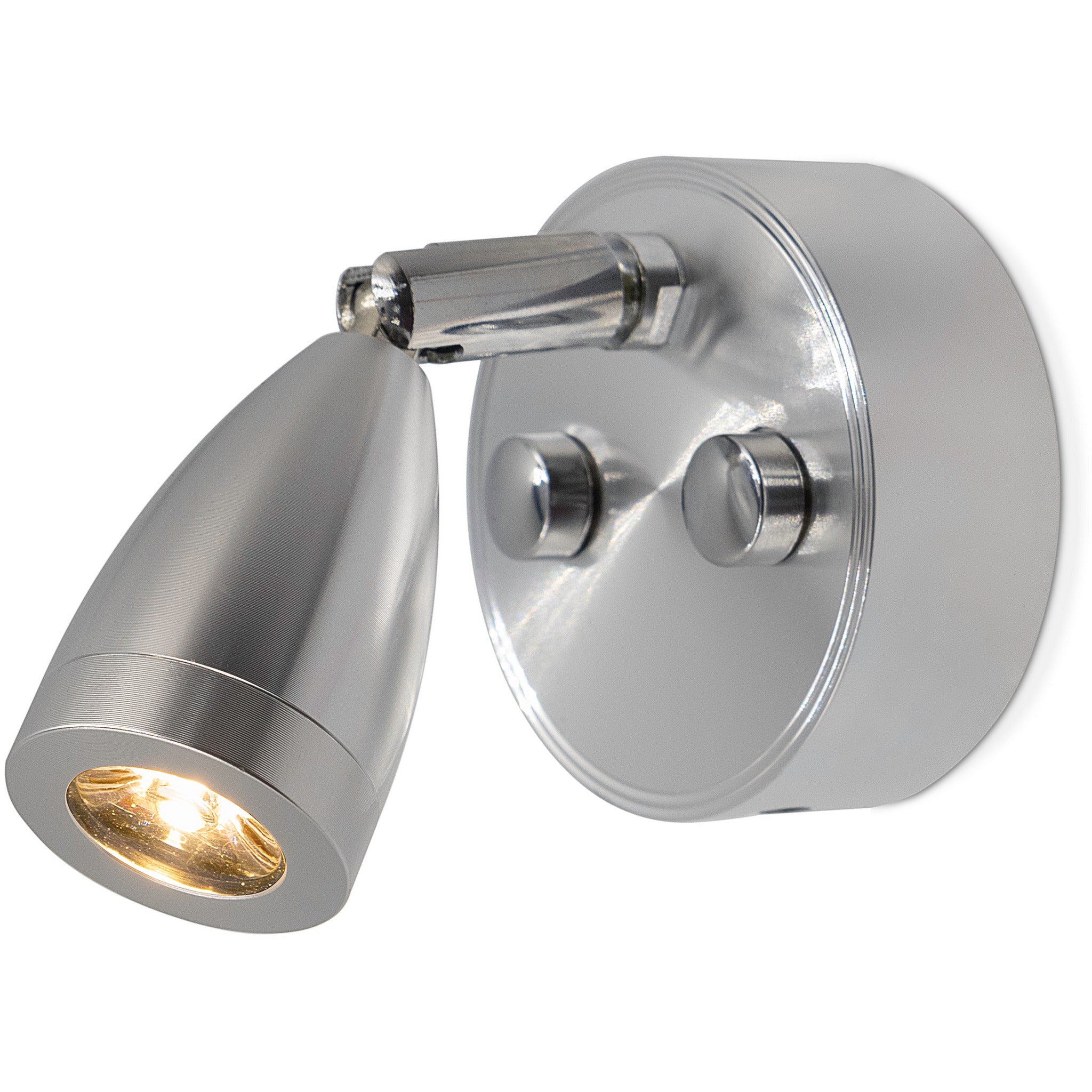 Silver LED 280mm Spotlight with USB - Dimmable, Touch On/Off (Warm White) Kiravans 