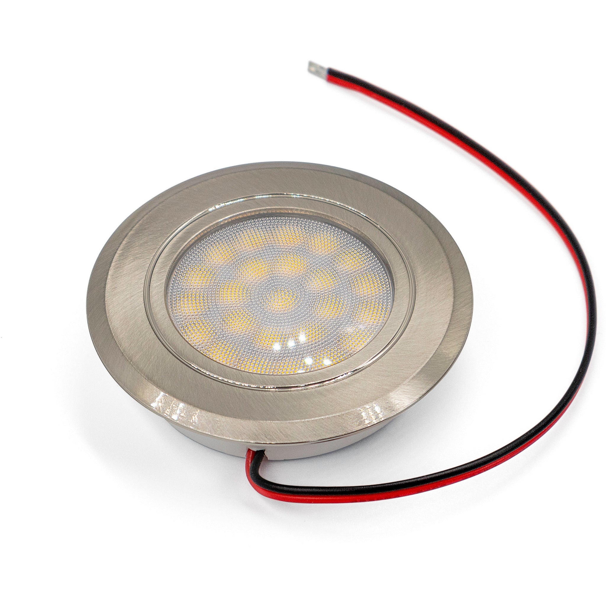 Brushed Nickel 3W 24 LED Recessed Light - Dimmable, Touch On/Off (Warm White) Kiravans 