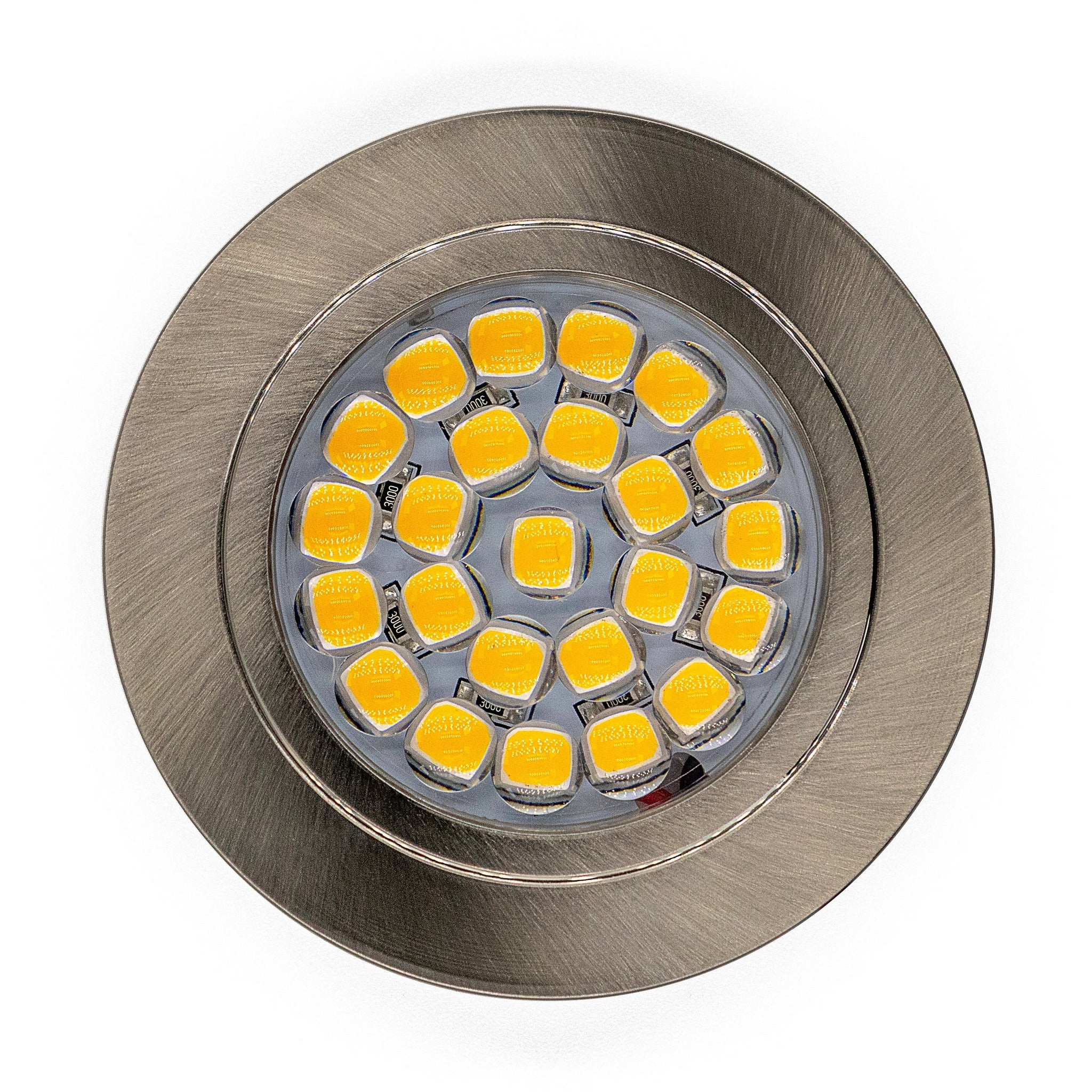 Brushed Nickel 2W 24 LED Recessed Light - Dimmable, Touch On/Off (Warm White) Kiravans 