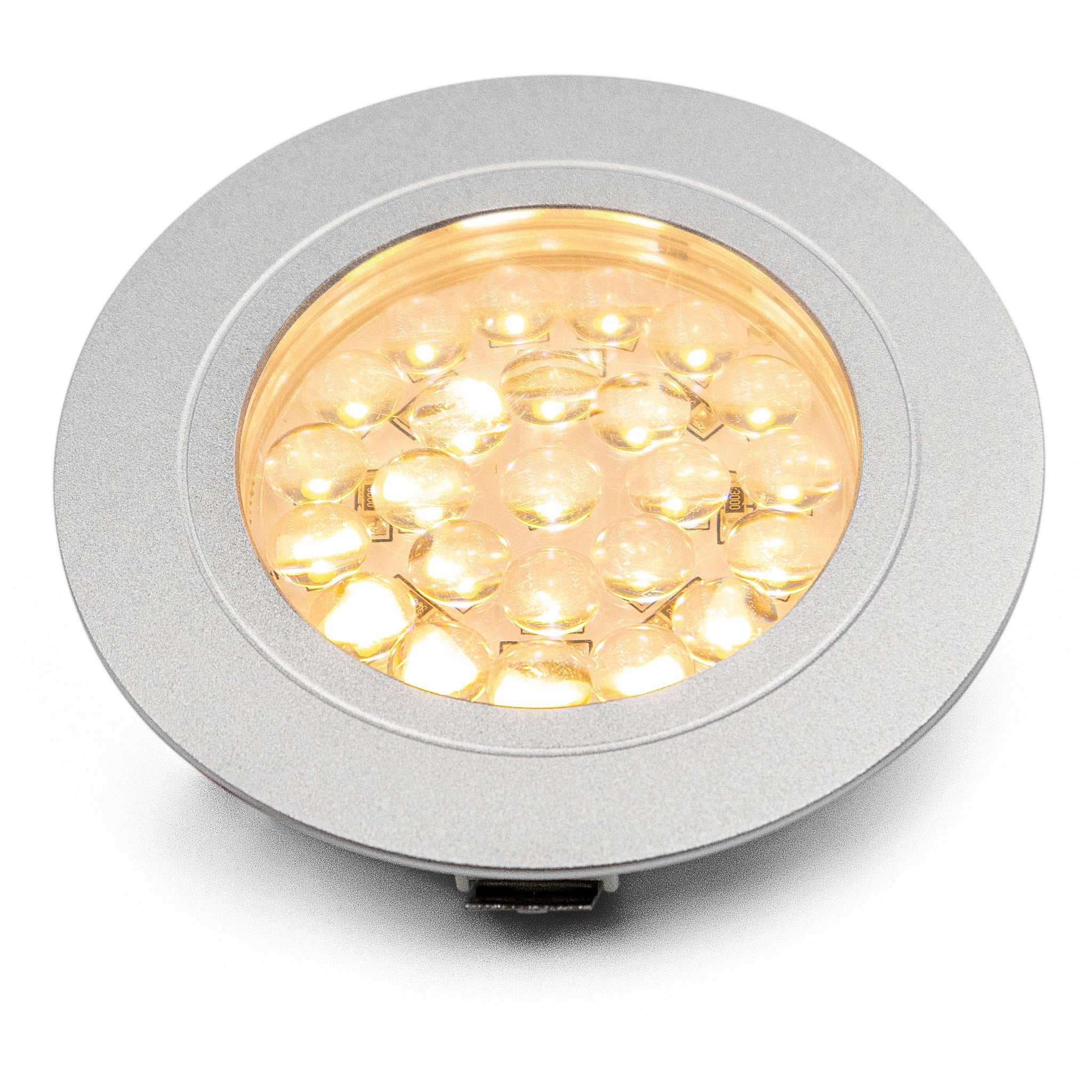 Silver 2W 24 LED Recessed Light - Dimmable, Touch On/Off (Warm White) Kiravans 