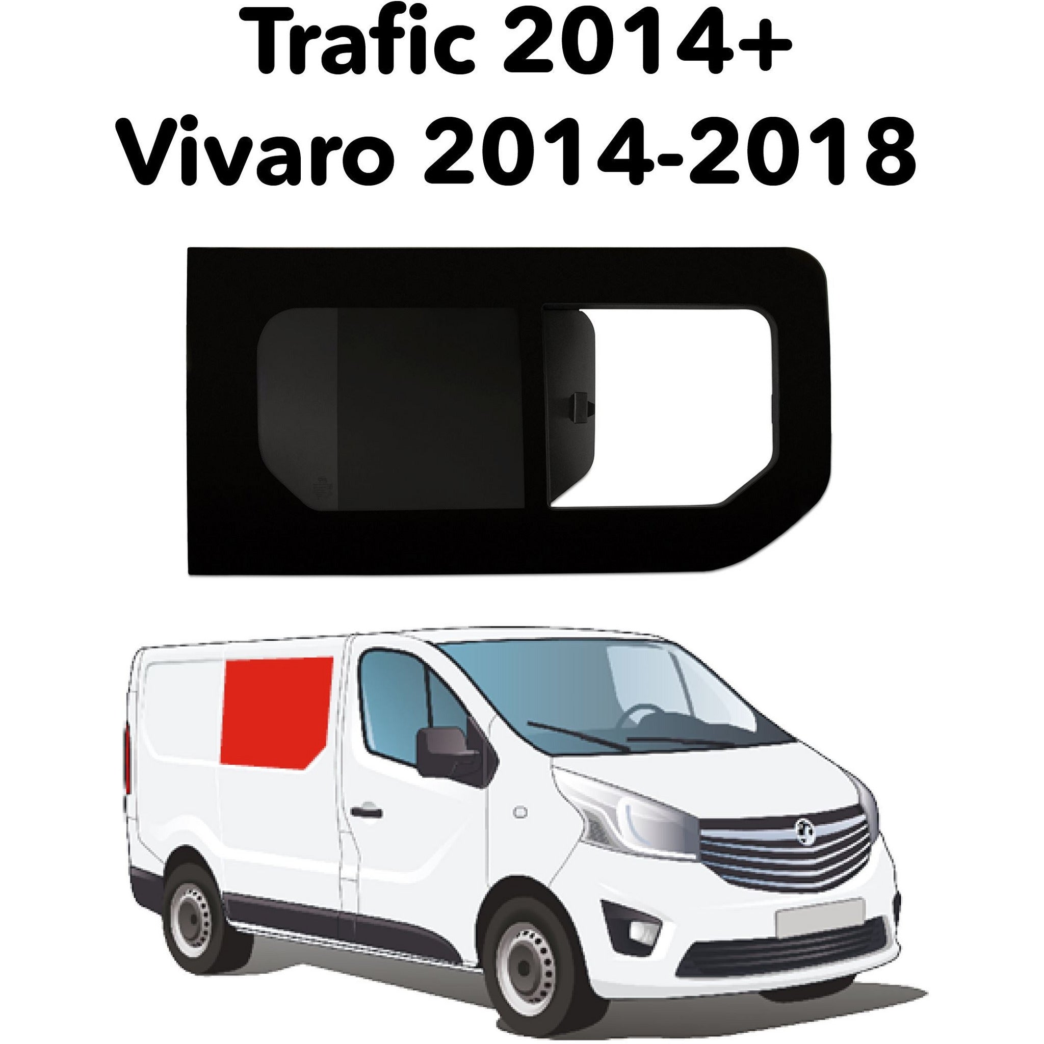 Right Opening Window Trafic/Vivaro 2014-2018 Camper Glass by Kiravans 