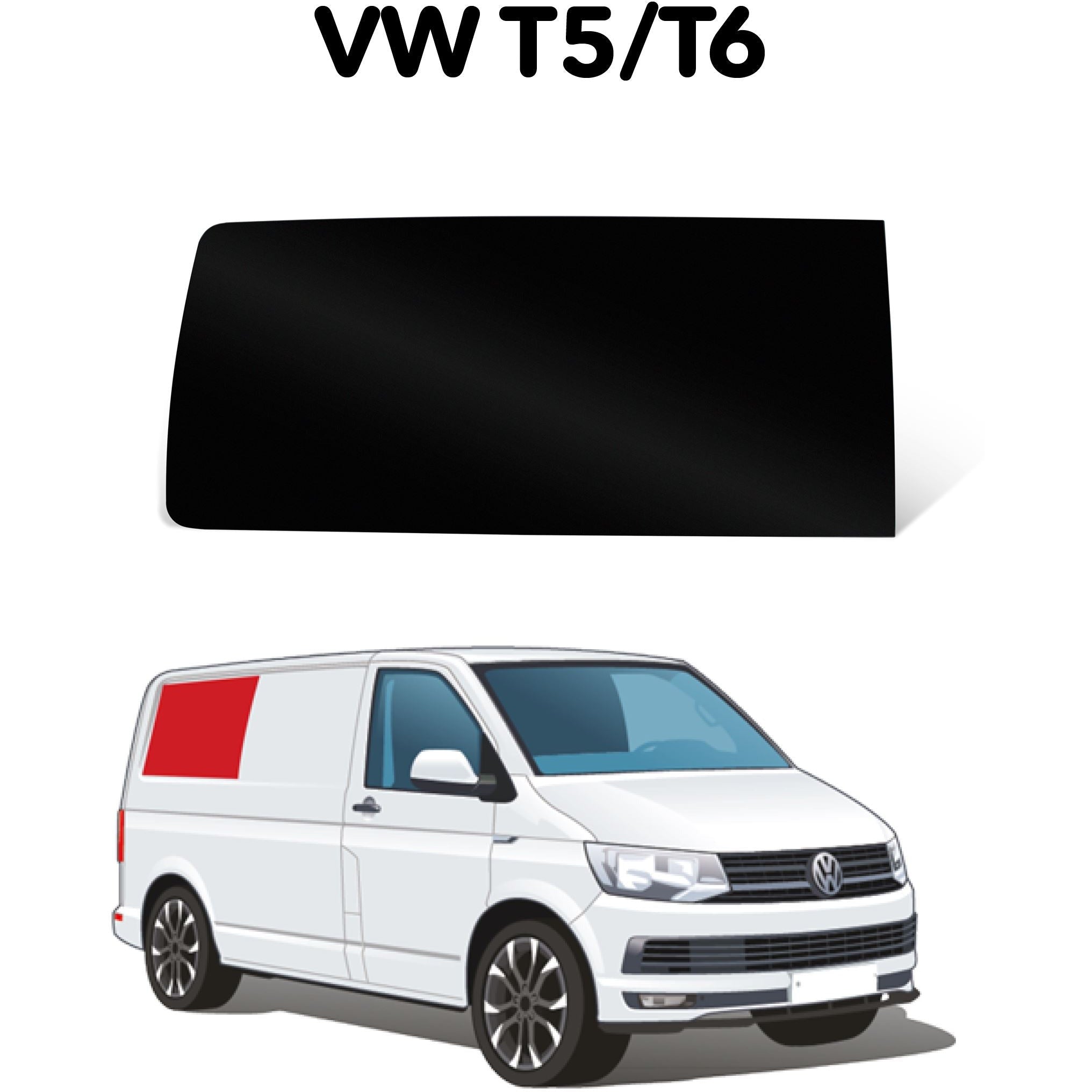 Right Rear Quarter FAKE Window VW T5 / T6 Camper Glass by Kiravans 