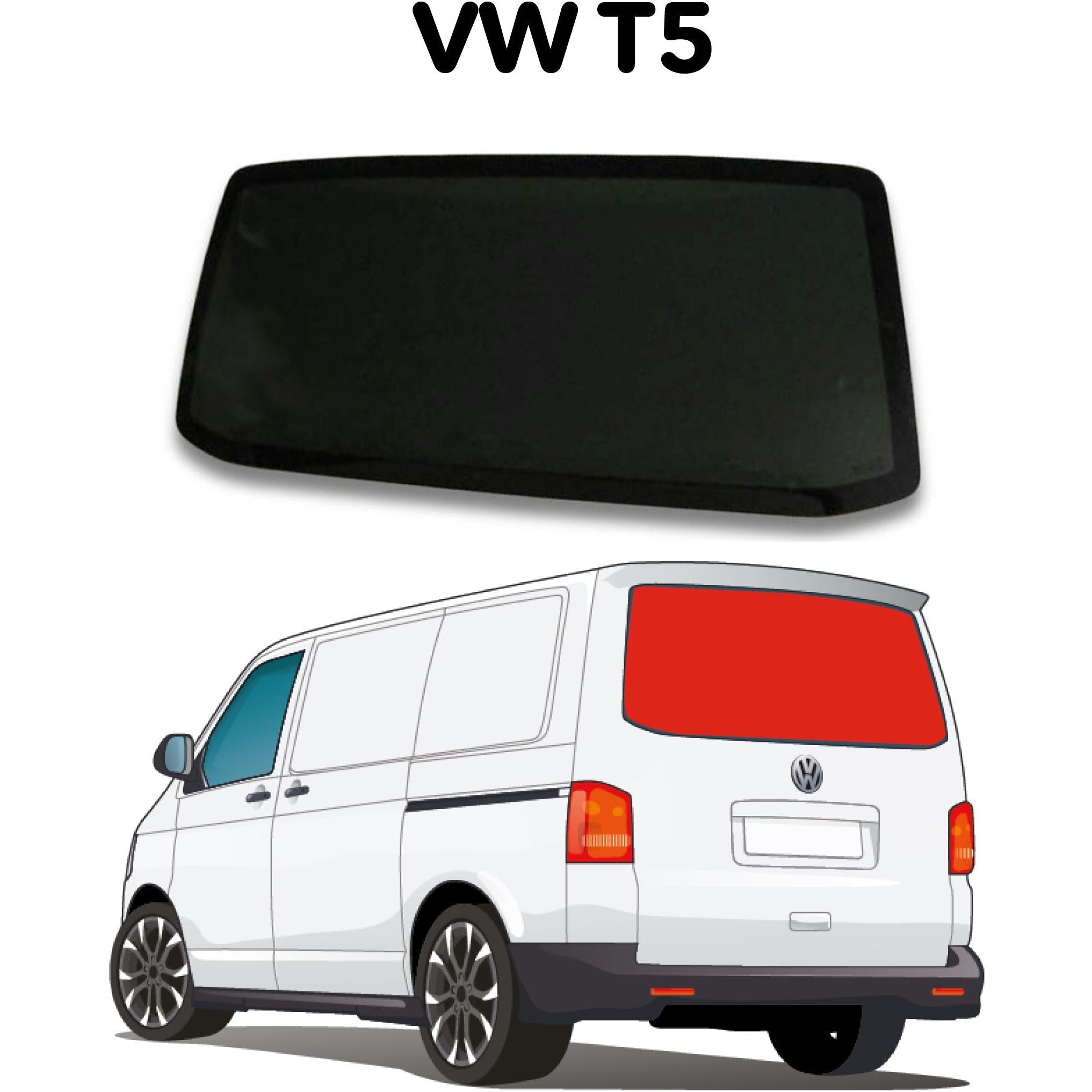 Tailgate Campervan Window VW T5 Camper Glass by Kiravans 