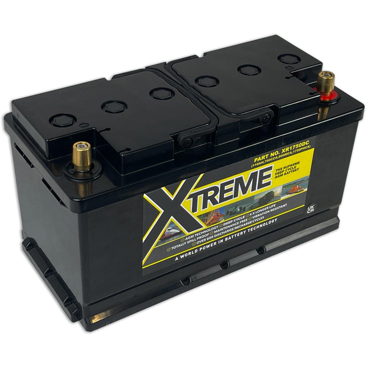 Premium Xtreme 600 Cycle AGM Leisure Battery - Regular Off-grid Leoch 