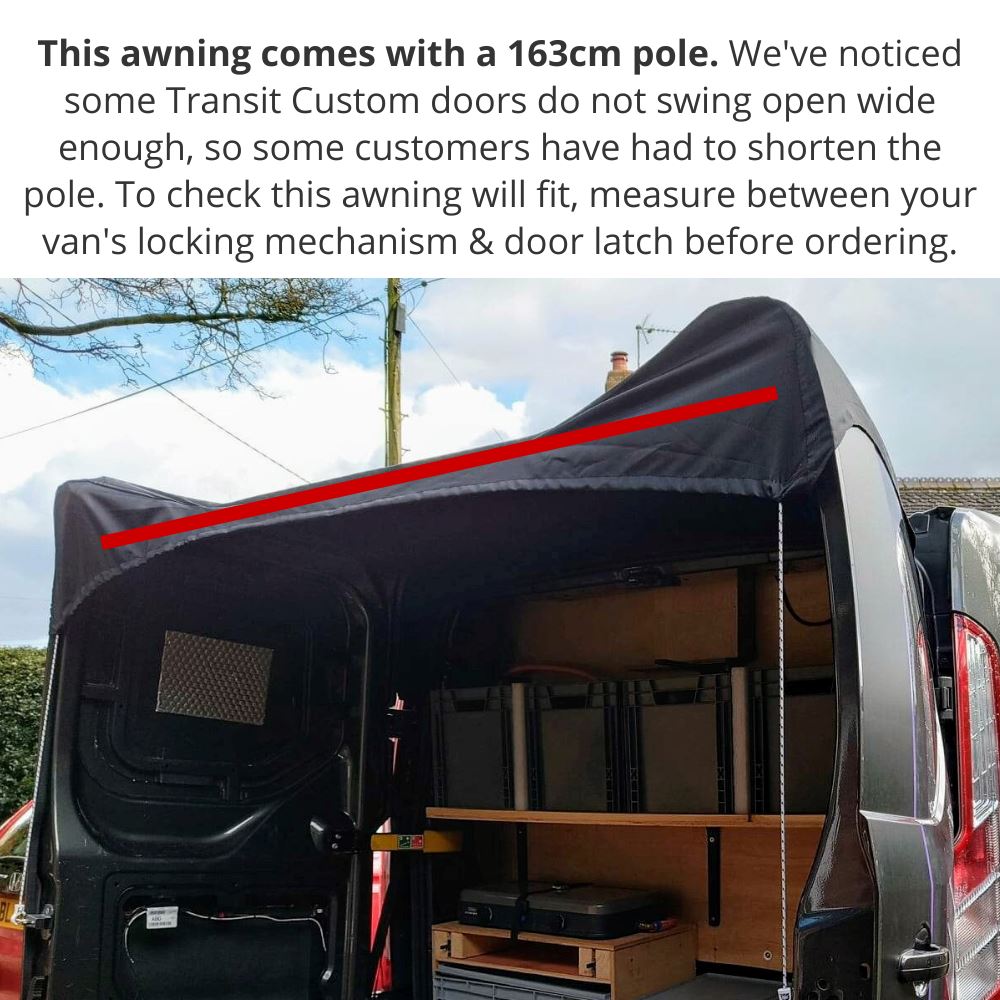 NEW for 2023! Barn Door Campervan Awning for Transit Custom Designed by Kiravans 