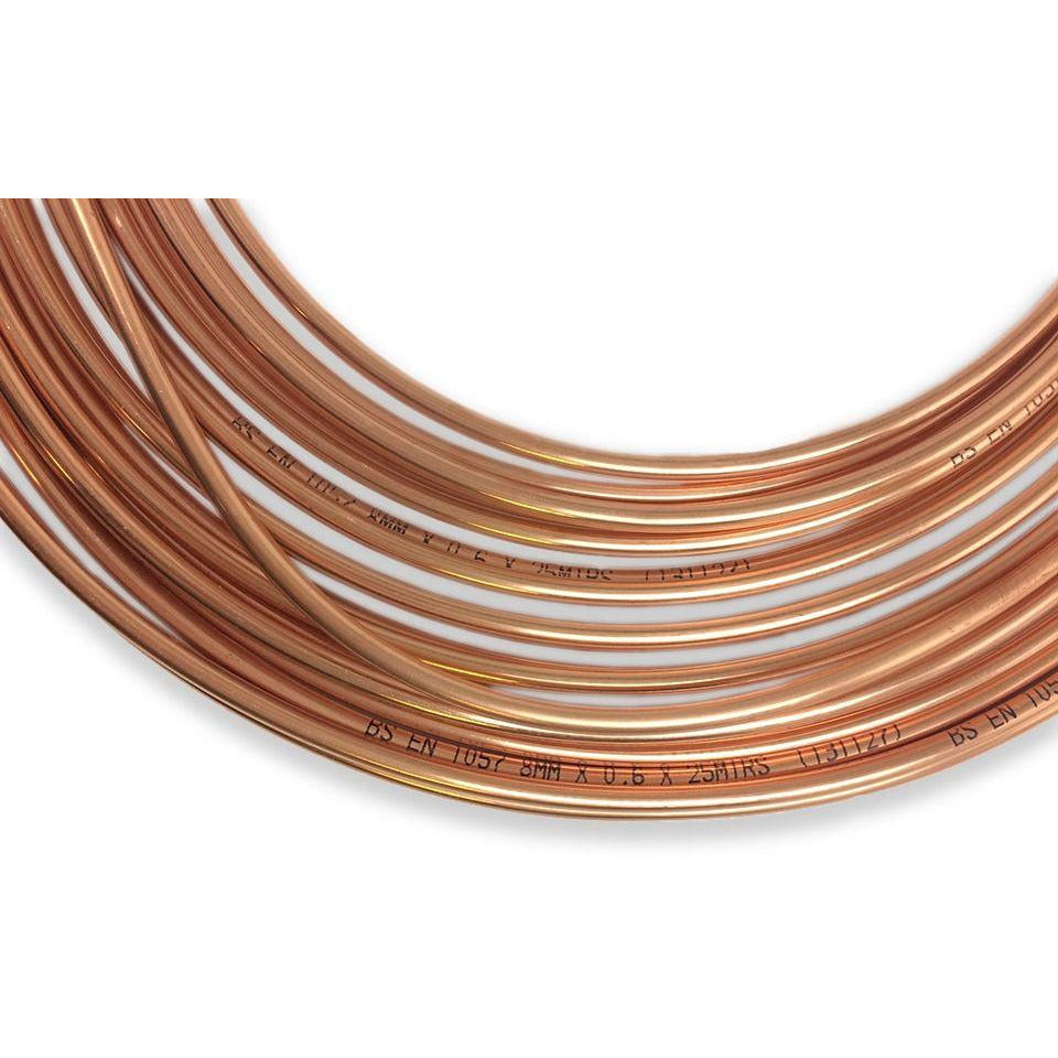 8mm Copper Pipe (Priced Per Metre)