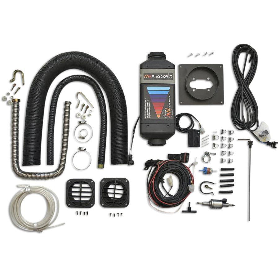 MV Airo 2KW Diesel Heater Complete Kit - For INTERNAL Installation Kiravans 