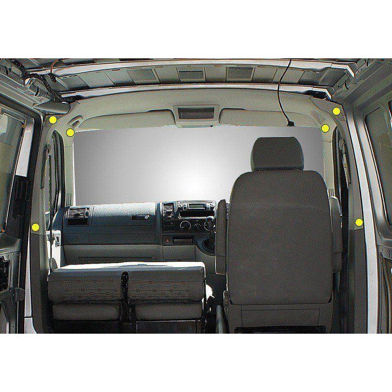 VW T5/T6 Cab Windows Curtain (Black or Grey)