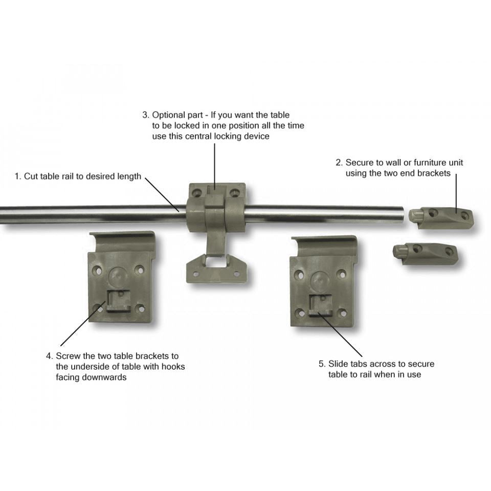 Quilt Table Guide Rails Wall-Mounted Sliding Table Rail System