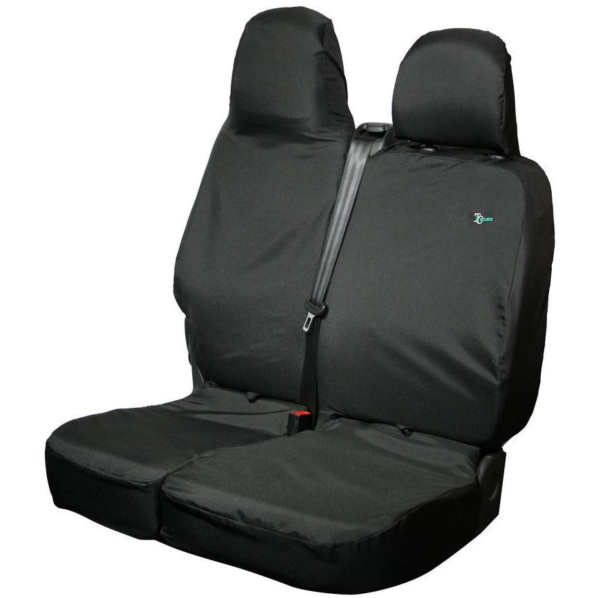 Trafic/Vivaro 2014-2019 Hand Tailored Seat Covers - Individual Seat Kiravans Front Double Folding Passenger (with Underseat Storage) 