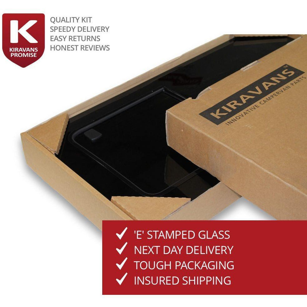 VW T6 Complete Campervan Window Bundle - Twin Fixed + Left Rear + Right Fake + Tailgate Camper Glass by Kiravans 